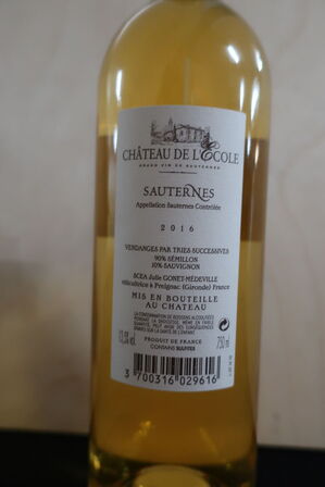 Dessertvin CHATEAU DE LOCOLE Sauternes 2016