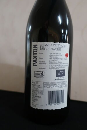 2 fl. Rødvin PAXTIN Grenache 2016