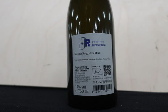 2 fl. Hvidvin JOHANNESHOF REINISCH Satzing Rotgipfler 2016