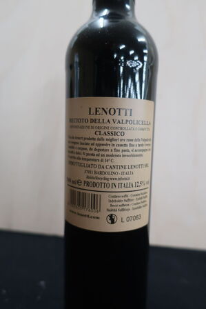 2 fl. Rødvin RECIOTO Della Valpolicella Classico 2021