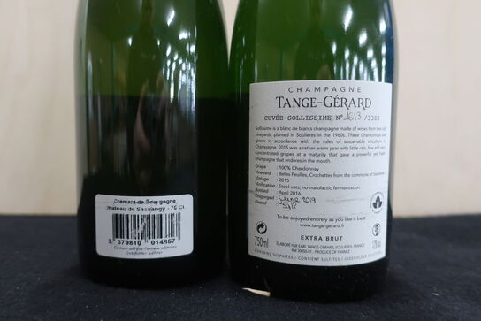 Champagne TANGE-GERARD Sollissime 2015 samt cremant CHATEUA DE SASSANGY