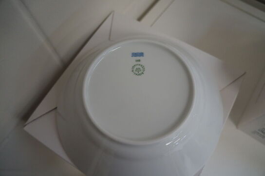 Dyb tallerken ROYAL COPENHAGEN HVID RIFLET