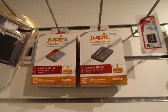 Div. Batterier til kameraer JUPIO m.fl.