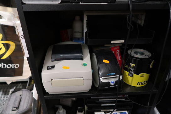 2 stk. labelprintere ZEBRA LP 2844, DYMO LabelWriter 450