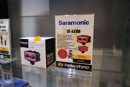 Audio Adapter SARAMONIC SR-AX100 samt 3 stk. trådløse mikrofoner BOYA