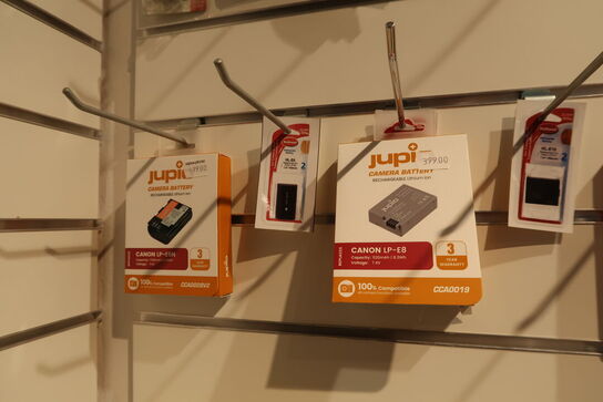 Div. Batterier til kameraer JUPIO m.fl.