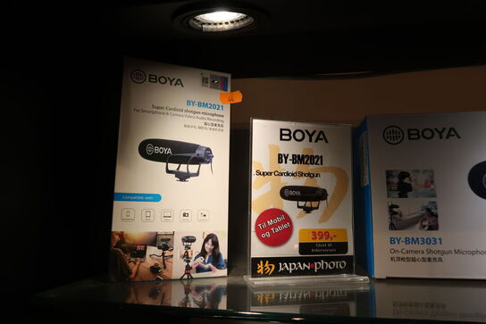 2 stk. mikrofoner BOYA BY-MM1+, BY-BM3031