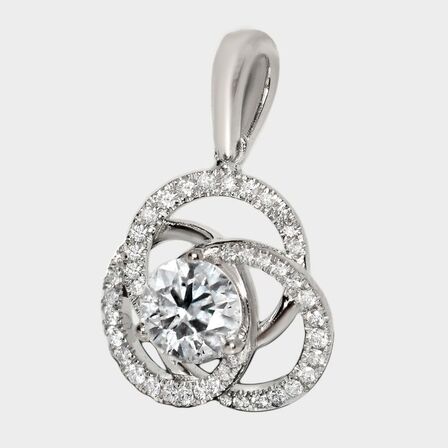 1.27 ct. brillant vedhæng af 18 kt. hvidguld, GCI.