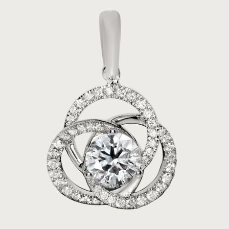 1.27 ct. brillant vedhæng af 18 kt. hvidguld, GCI.