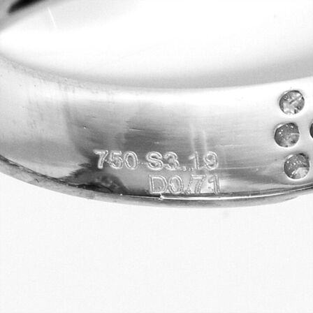 3,19 ct, Safir og brillantring af 18 kt. hvidguld. IGI