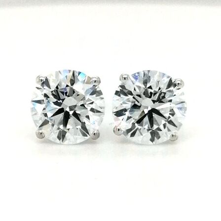 6,10 ct. solitære diamantørestikker (Lab fremstillet*) IGI