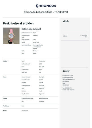 Rolex Lady-Datejust 18kt. Guld.