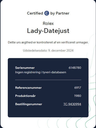 Rolex Lady-Datejust 18kt. Guld.