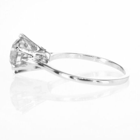 2.16 ct. Naturlig brillant solitairering af 14 kt. hvidguld, GCI.