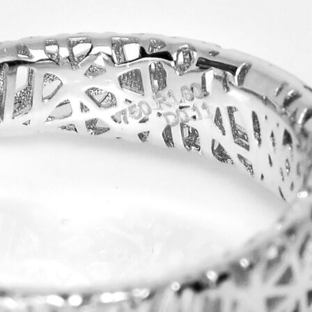 Sjælden 1,11 ct. No Heated rubin, diamant og 18 kt. hvidguldring. GIA