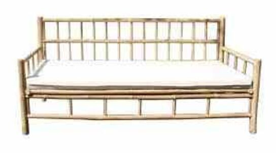 Lima loungesofa med grå hynde - bambus 