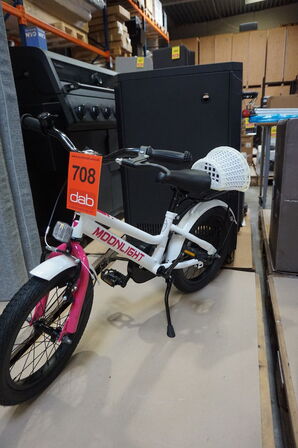 Puch Moonlight børnecykel 16"- hvid/pink 