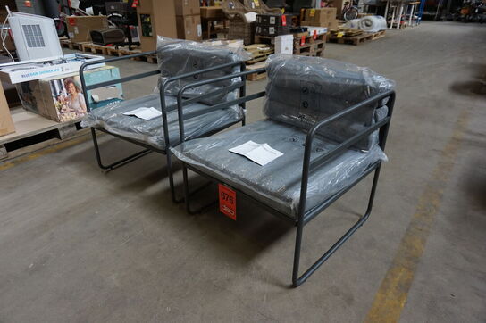 2 stk Silkeborg loungestole Antracit/grå 