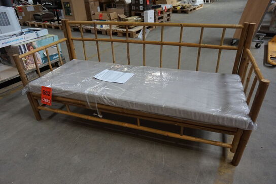 Lima loungesofa med grå hynde - bambus 