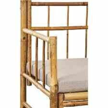 Lima loungesofa med grå hynde - bambus 