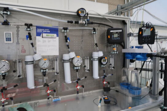 Teststation med div. Filtre, trykmålere