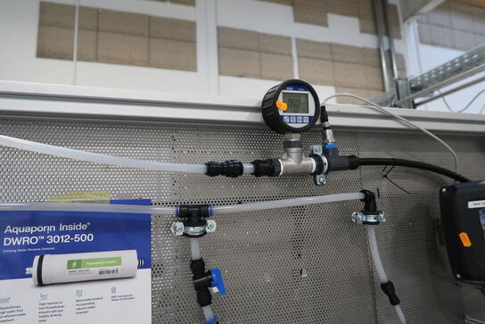 Teststation med div. Filtre, trykmålere