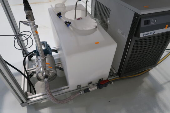 Teststation med recirculator VWR, Pumpe CALPEDA MXHL 205/B, div. Filtre m.m.