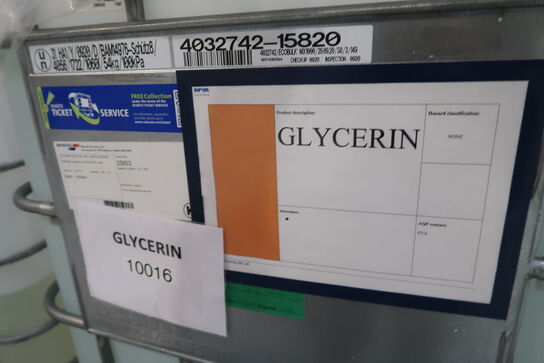 Spildekar med palletank med glycerin