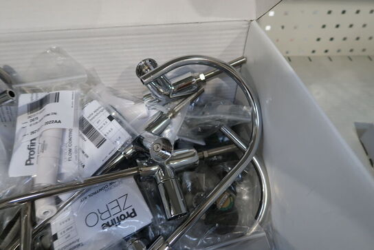 3 stk. kasser med div. Armaturer, Vandfiltreringsenhed AQUAPORION Profine Zero