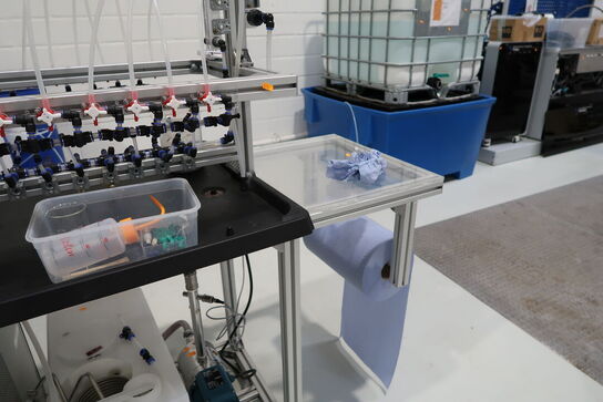 Teststation med recirculator VWR, Pumpe CALPEDA MXHL 205/B, div. Filtre m.m.