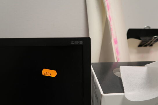 Dockingstation DELL, tastatur, mus, computerskærm SAMSUNG S24E450