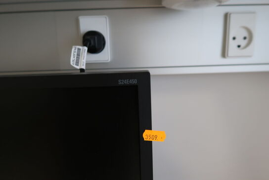 Computerskærm SAMSUNG S24E450, dockingstation LENOVO ThinkPad, tastatur, mus