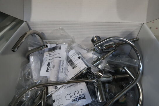 3 stk. kasser med div. Armaturer, Vandfiltreringsenhed AQUAPORION Profine Zero