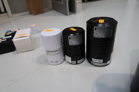 3 stk. præcisionsvægte til kalibrering HÄFNER The Perfect Weight 1 Kg, 2 Kg