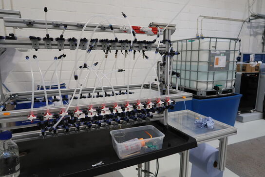 Teststation med recirculator VWR, Pumpe CALPEDA MXHL 205/B, div. Filtre m.m.