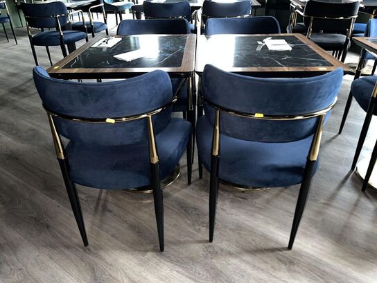 2. Stk. Cafe borde, 4. Stk. Stole i Stof