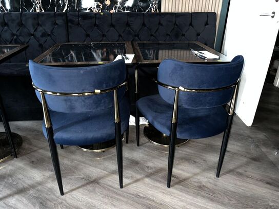 2. Stk. Cafe borde, 2. Stk. Stole i Stof, Sofa modul