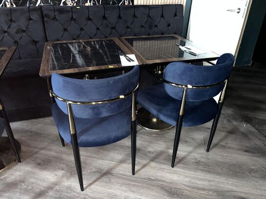 2. Stk. Cafe borde, 2. Stk. Stole i Stof, Sofa modul