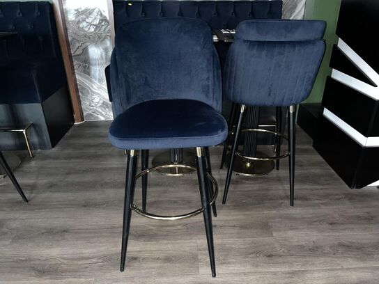 2. Stk Høj cafe borde, 2. Stk. Høj cafe stole i stof, Sofa modul i stof