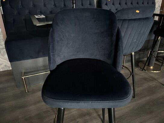 2. Stk Høj cafe borde, 2. Stk. Høj cafe stole i stof, Sofa modul i stof