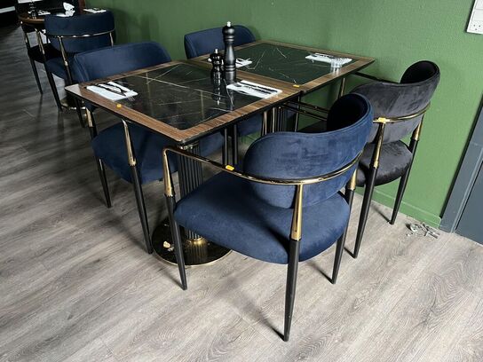 2. Stk. Cafe borde, 4. Stk. Stole i Stof