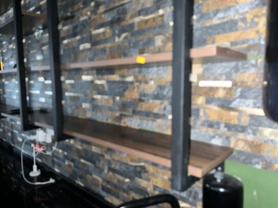 3. Stk Træ hylder med metal ophæng