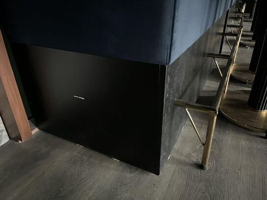 2. Stk Høj cafe borde, 2. Stk. Høj cafe stole i stof, Sofa modul i stof