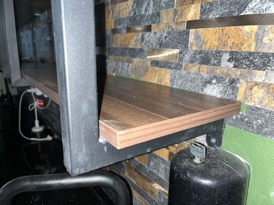 3. Stk Træ hylder med metal ophæng