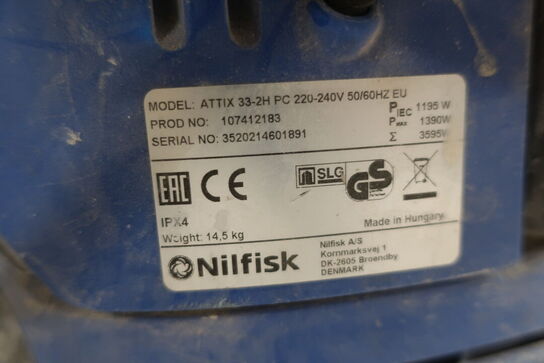 Industristøvsuger NILFISK Model: ATTIX 33-2H PC