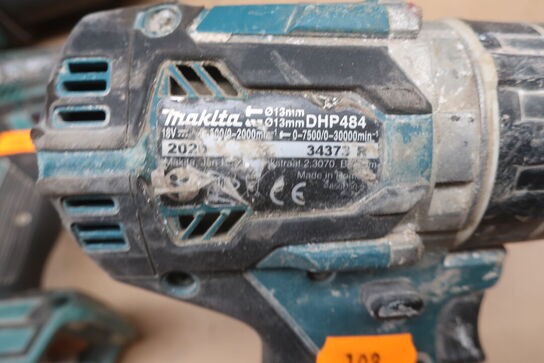 Borehammer, boremaskine mv.  MAKITA  Model: DHp 484,  DHR 202, DGA 506, DTM 51, DJV 181, DC18RC