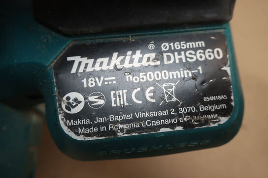 Rundsav, Støvsuger mv.  MAKITA  Model: DVC 750 L, DCG 180, DHS 660, DML 811