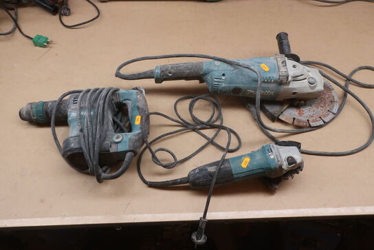 Vinkelsliber, boremaskine mv.  MAKITA  Model: GA 503R, GA 9020R,  HK1820 