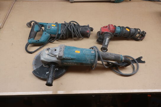 Vinkelsliber, bajonetsav mv.  MAKITA  Model: A9020R, JR3050T, GA5030R 