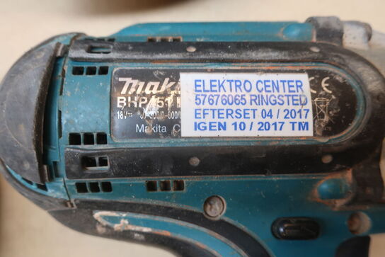 Dyksav, boremaskine, sømpistol mv. MAKITA  Model: BHP 51, DER550, 718065G